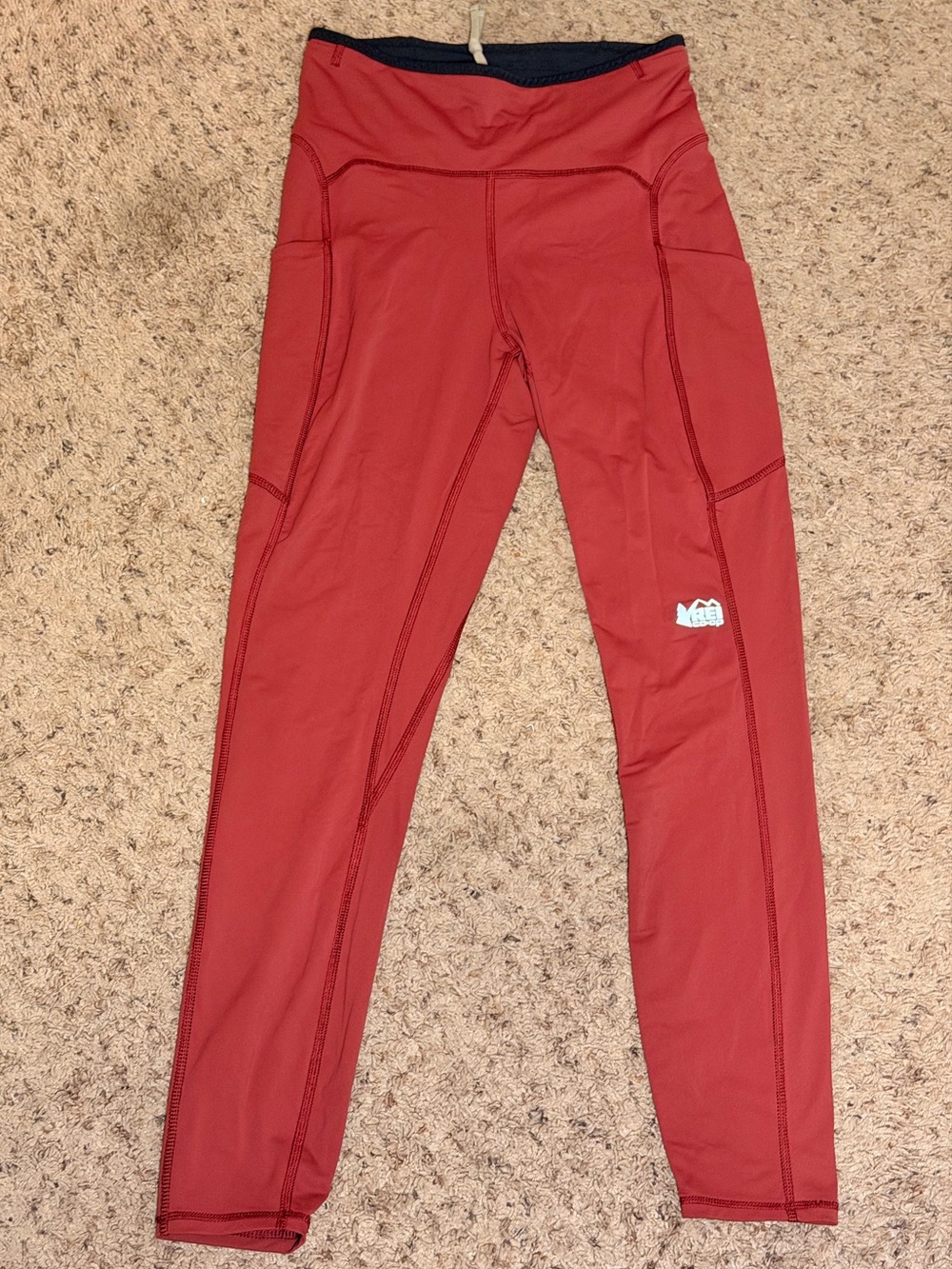 REI Co-op Swiftland Women’s Running Tights Medium Red Multi-Pocket